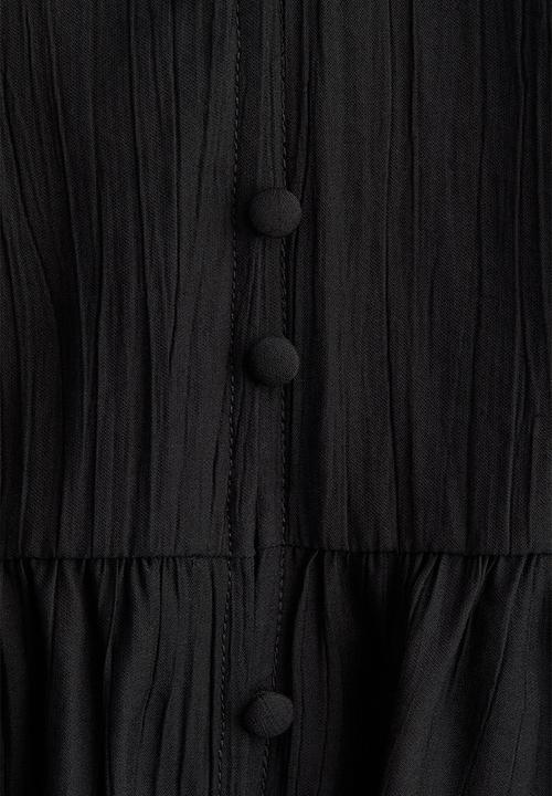H&M - Crinkled tunic dress - black