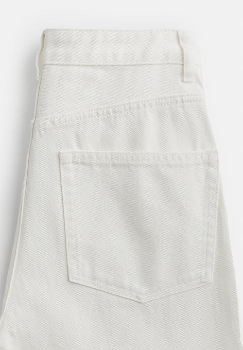 H&M - Wide regular jeans - white