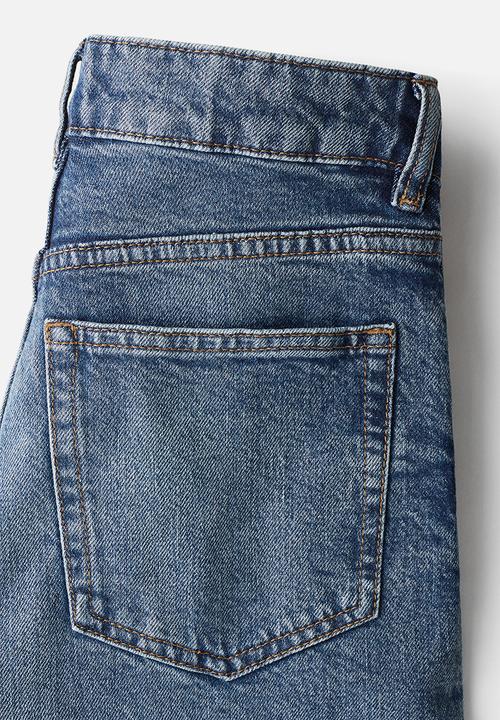 H&M - Wide high jeans - denim blue