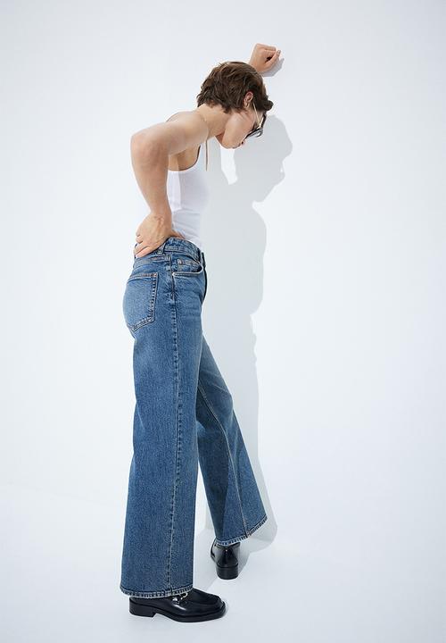 H&M - Wide high jeans - denim blue