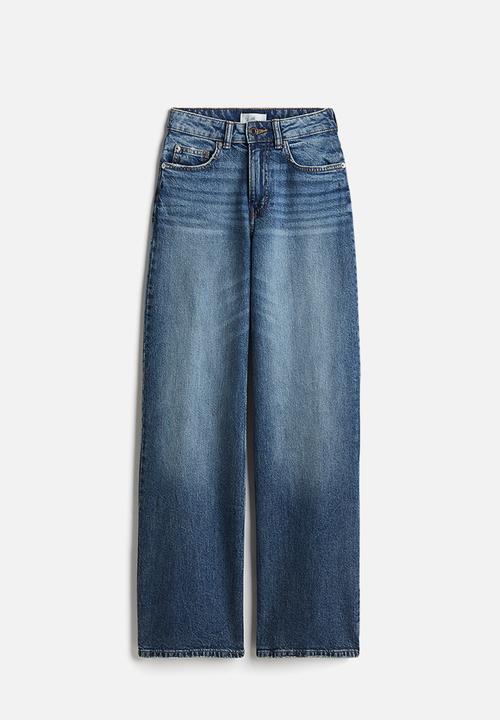 H&M - Wide high jeans - denim blue