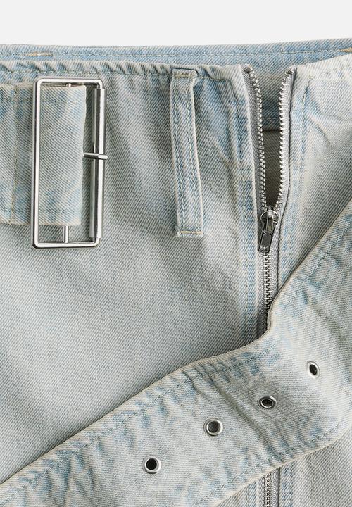 H&M - Denim mini skirt - pale denim blue