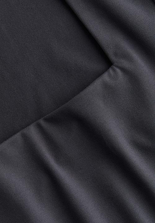 H&M - Square-neck top - dark grey 