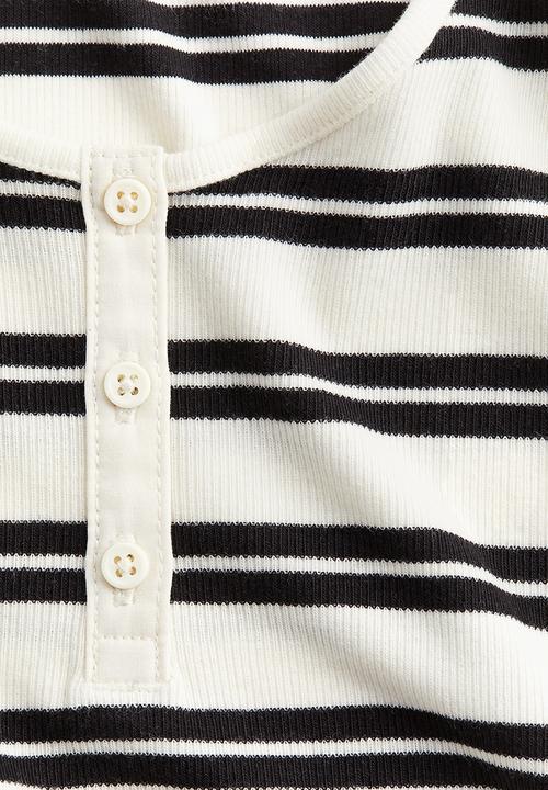 H&M - Henley top - white