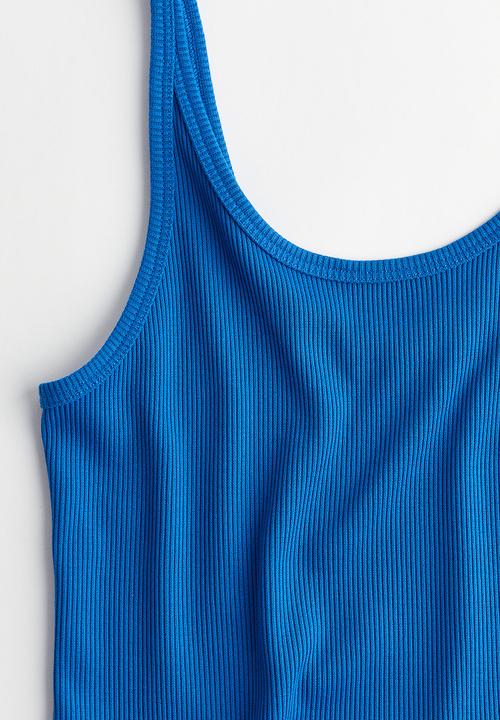 H&M - Ribbed vest top -  bright blue