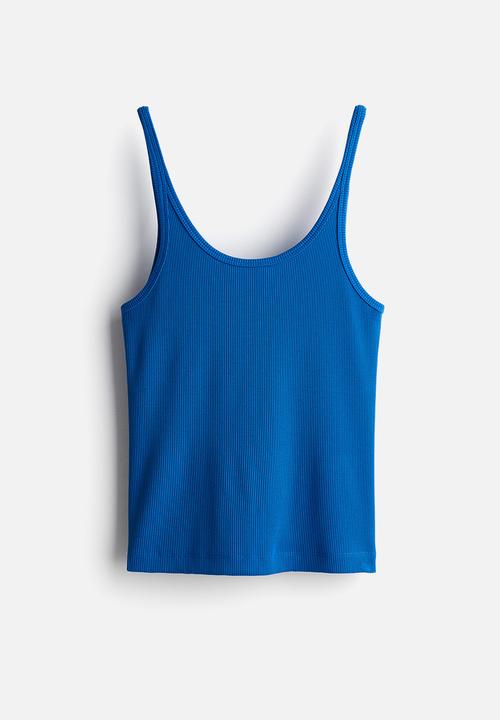 H&M - Ribbed vest top -  bright blue