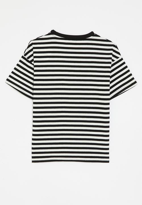 Pop Candy - Striped tee - black & white
