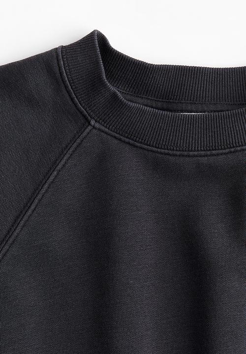 H&M - Raglan-sleeved sweatshirt - dark grey