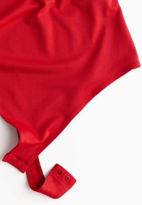 H&M - Jersey thong body - red