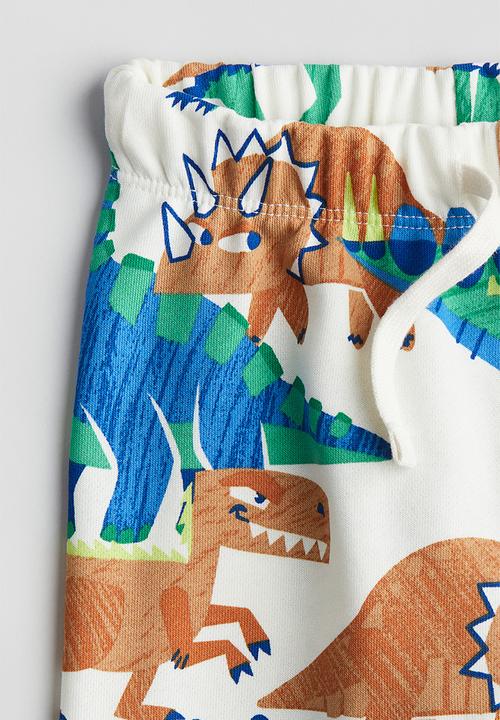 H&M - Joggers - white dinosaurs