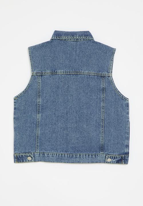 Pop Candy - Denim vest jacket - blue