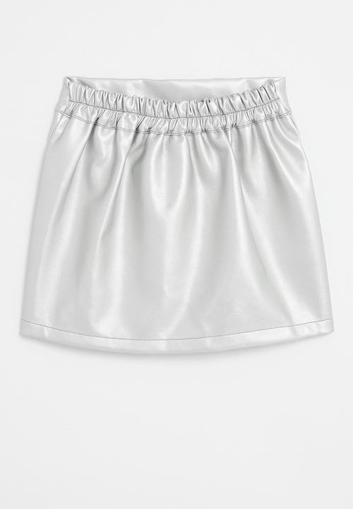 Pop Candy - Metallic mini skirt - silver