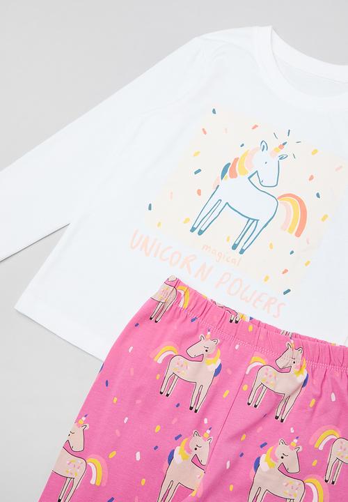 Pop Candy - Tee & legging set - white/pink