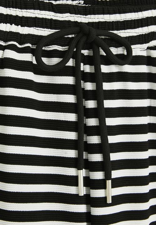 Pop Candy - Striped bootleg pants - black & white