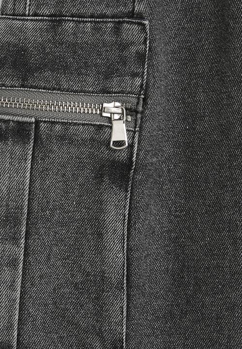Pop Candy - Utility wide leg jeans - charcoal black