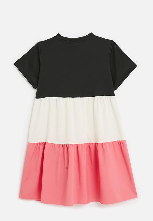Pop Candy - Contrast tiered dress - multi