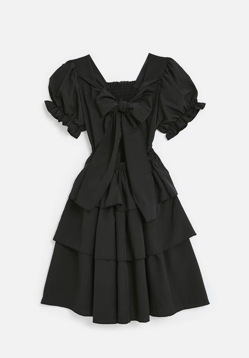 Pop Candy - Smock tiered dress - black