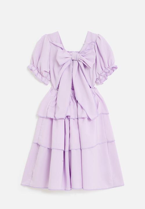 Pop Candy - Smock tiered dress - purple