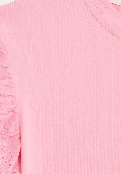Pop Candy - Anglaise sleeve tee - pink