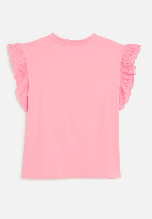 Pop Candy - Anglaise sleeve tee - pink