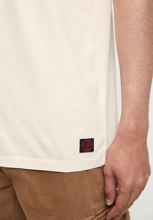 Superdry. - Copper label chest graphic tee - Rice White