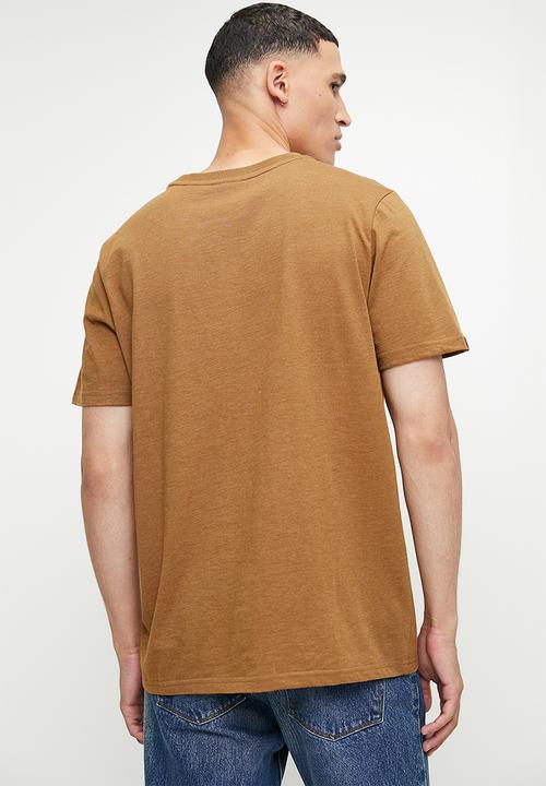 Superdry. - Machined goods workwear tee - dark tobacco marl