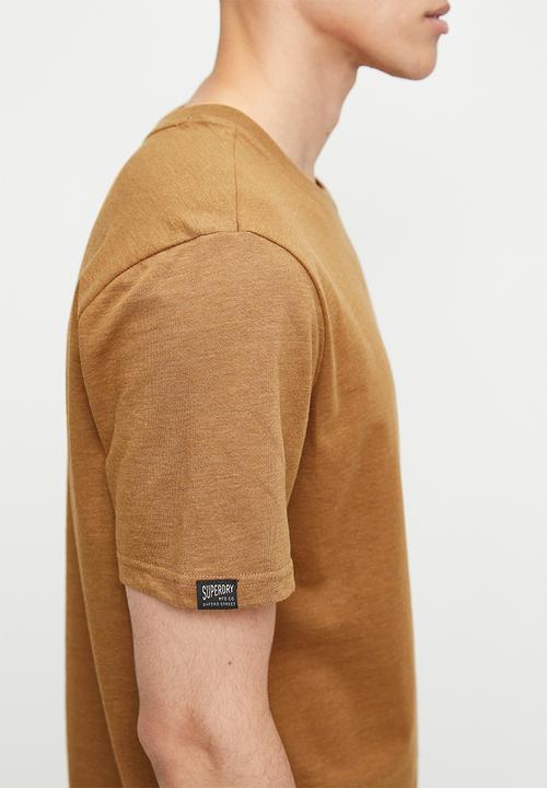 Superdry. - Machined goods workwear tee - dark tobacco marl