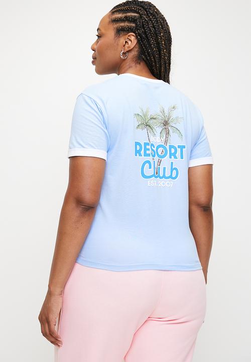 Cotton On - Plus Active Graphic Crew Tshirt - Windsurfer/Resort Club