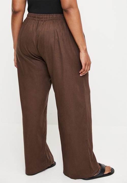 Cotton On - Plus Haven Wide Leg Pant - Chocolate