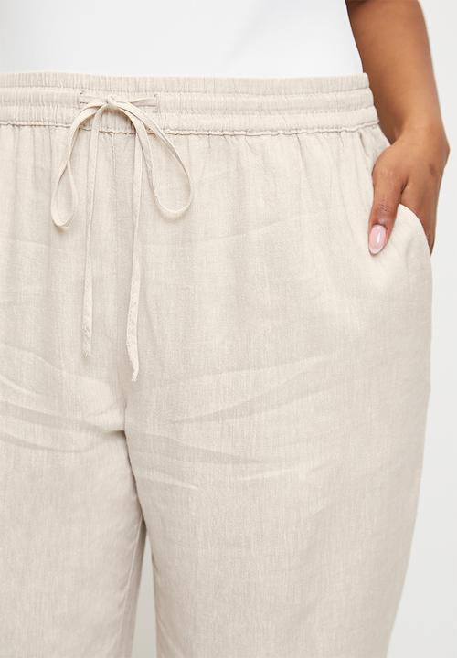 Cotton On - Plus Haven Wide Leg Pant - Natural