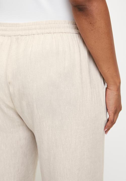 Cotton On - Plus Haven Wide Leg Pant - Natural