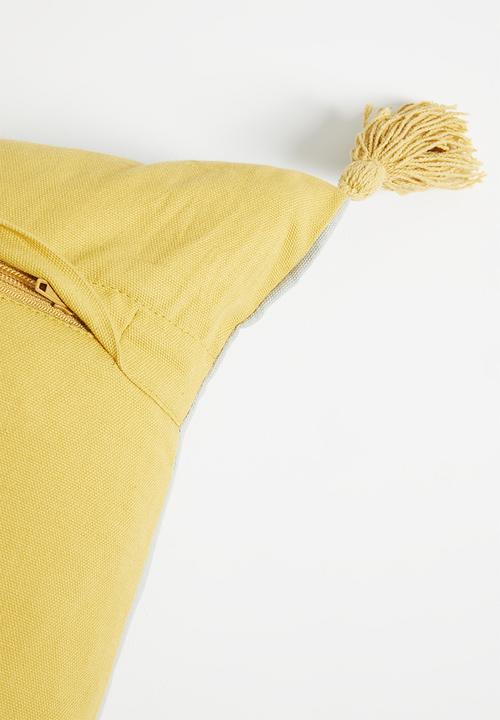 Sixth Floor - Mellio cushion cover - green & mustard