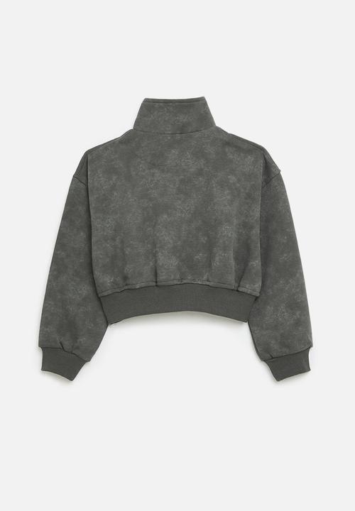 Pop Candy - Half zip sweat top - grey