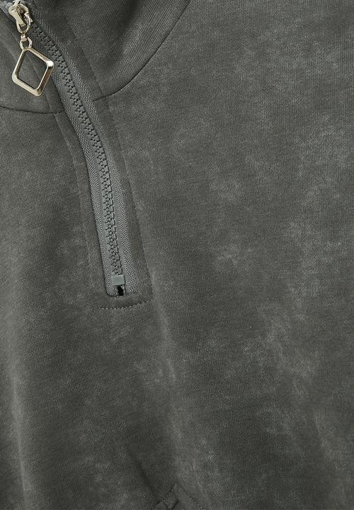 Pop Candy - Half zip sweat top - grey