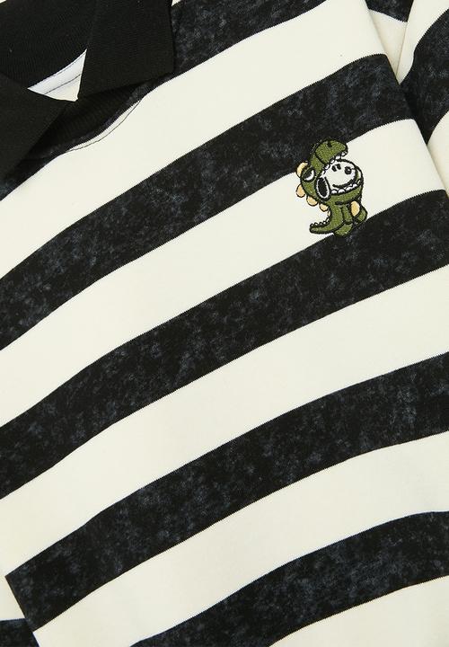 Pop Candy - Striped sweat top - black & white