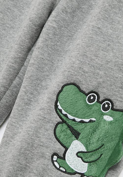 Pop Candy - Dino drawstring joggers - grey