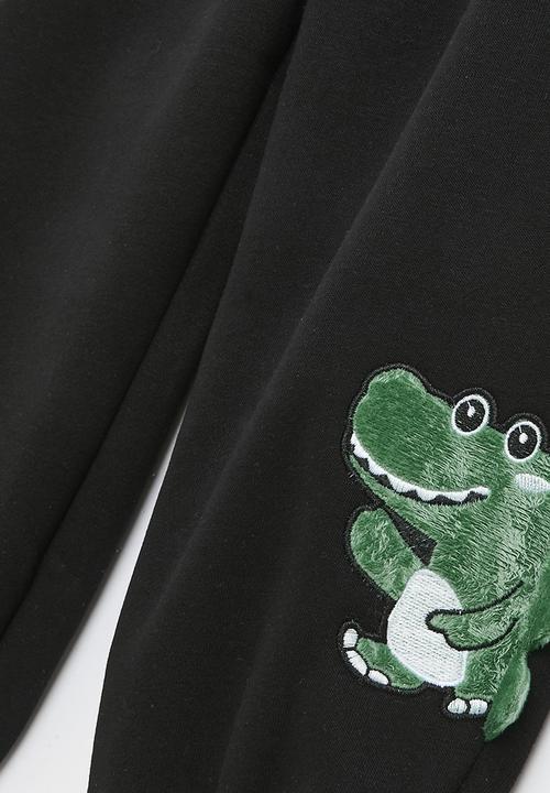 Pop Candy - Dino drawstring joggers - black