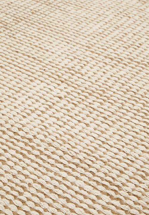 Sixth Floor - Handwoven Cotton Jute Runner - Ivory