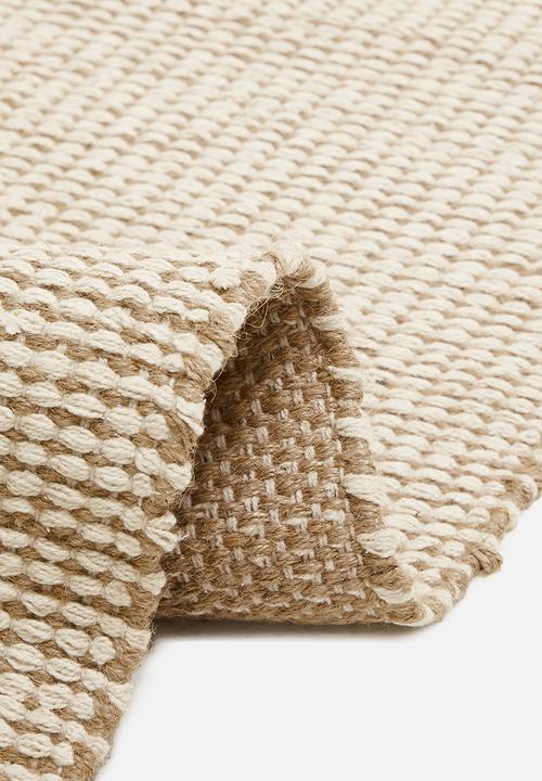 Sixth Floor - Handwoven Cotton Jute Runner - Ivory