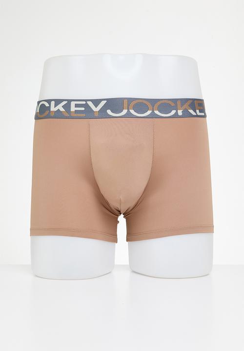 Jockey - Quick-dry nylon stretch trunks - almond