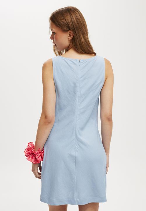 Cotton On - Haven Cowl Neck Mini Dress - Dusk Blue