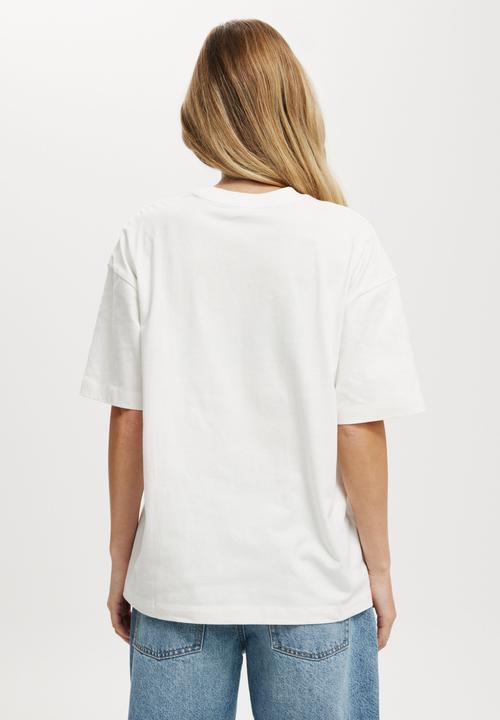 Cotton On - The Boxy Graphic Tee - Game Set Match/ Vintage White