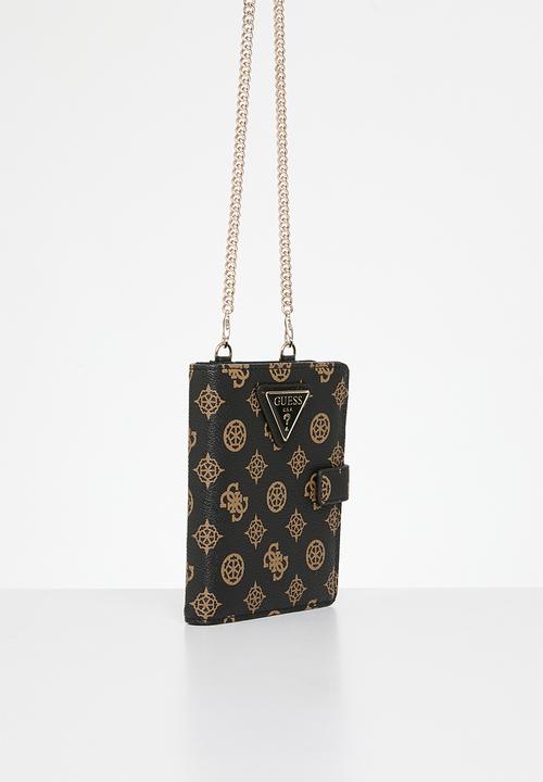 GUESS - Wilder passport holder - brown 