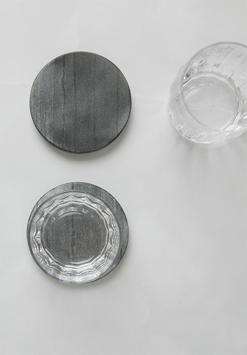 Sixth Floor - Luno marble coaster set of 4 - Black