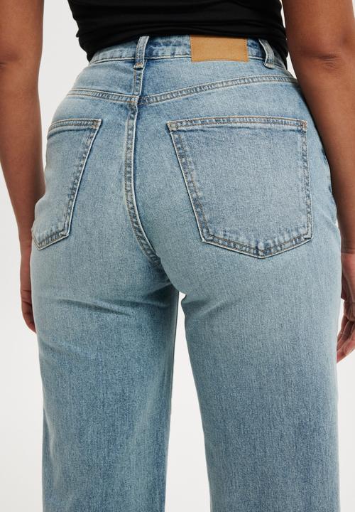 Cotton On - Plus Curvy Stretch Wide Jean - Stone Blue