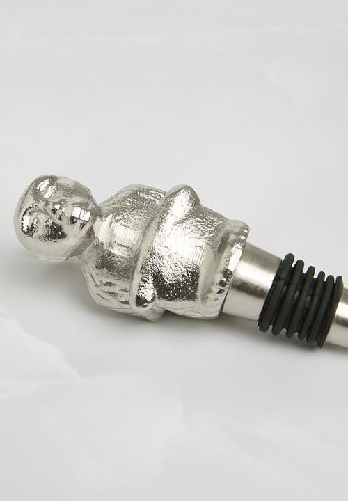 Sixth Floor - Sitting monkey bottle stopper - Silver