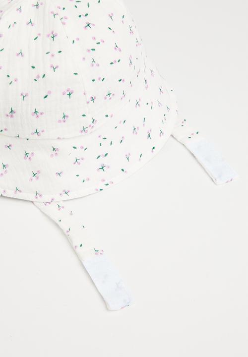 Pop Candy - Floral bucket hat - white