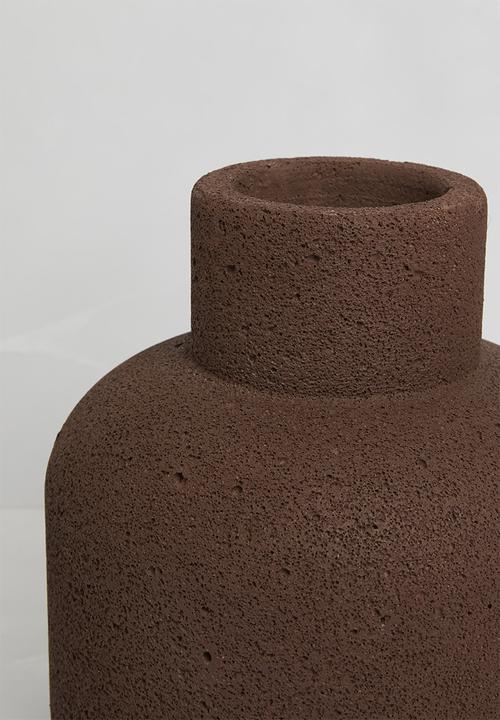 Sixth Floor - Textured Vase - Choc