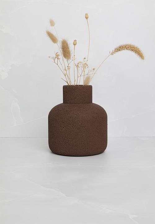 Sixth Floor - Textured Vase - Choc