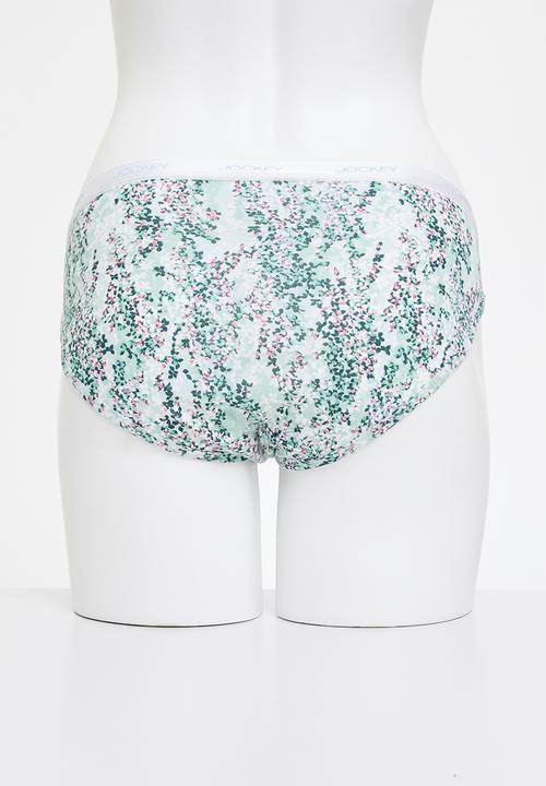 Jockey - 5 pack printed bikini- coast/rose/petals/turq/grey